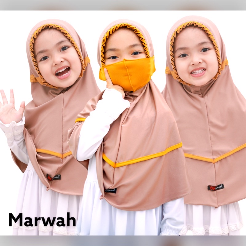 Jilbab anak MARWAH lucu gatis Masker