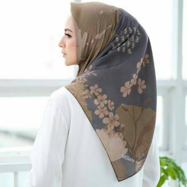 My lady wilona hijab voal printed scarf by my lady hijab