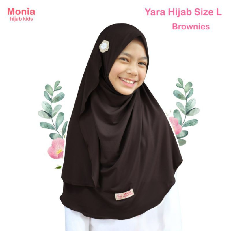 Yara Hijab by Monia Hijab Kids Brownies MLXL | jilbab pramuka