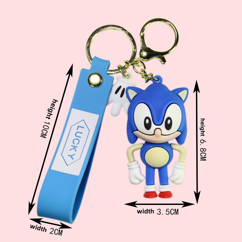 Gantungan Kunci Boneka Kartun Anime Sonic Untuk Aksesoris Tas / Handphone