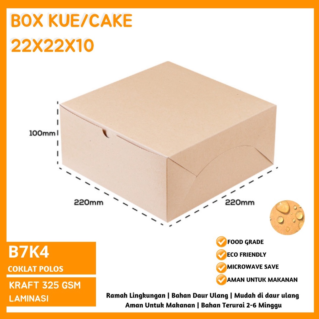 Box 22x22 Laminasi 325 Gsm Dus Tumpeng (B7K4-Laminasi)