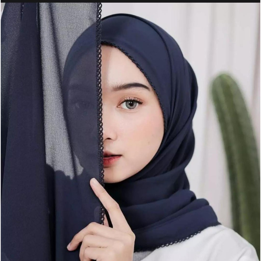 Hijab muslimah pashmina picot perempuan muslimah