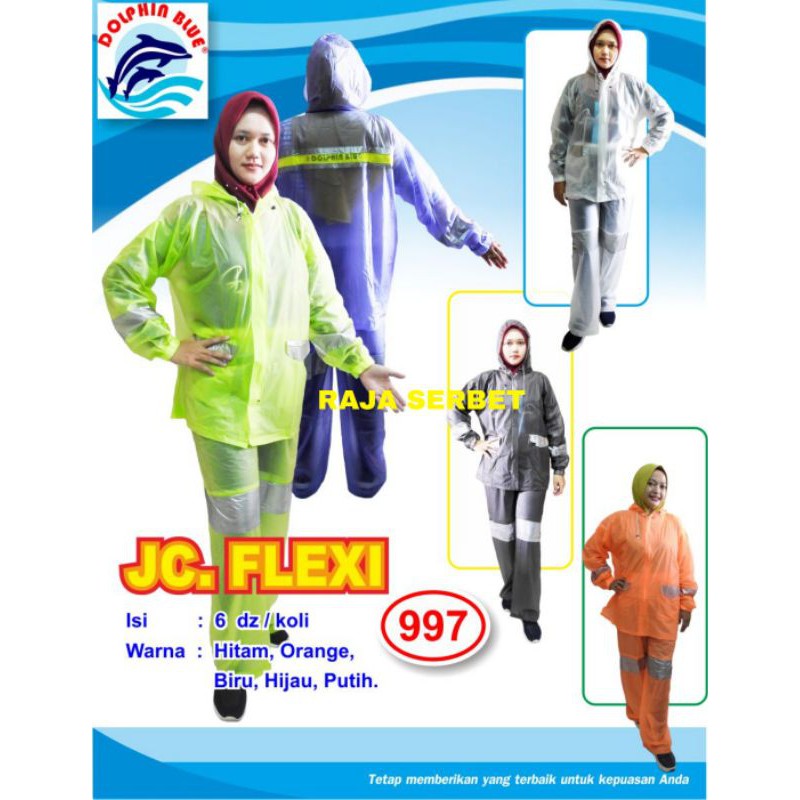 Jas Hujan Jaket Celana Flexi / Spacy scotlight by Dolphin Blue