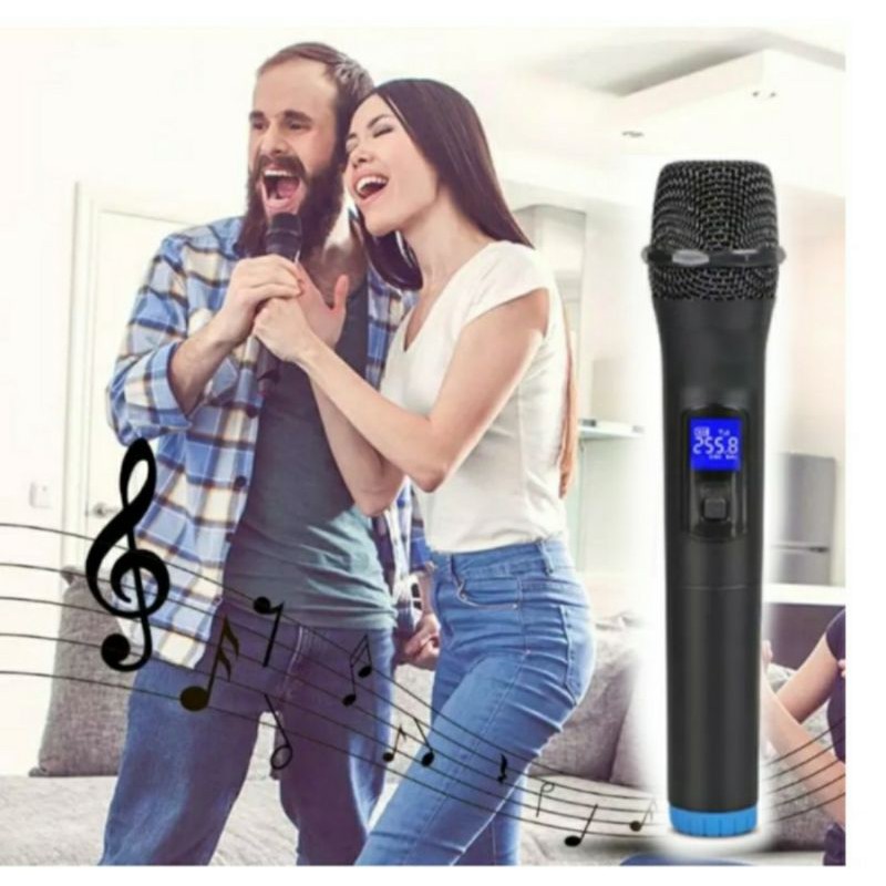 3R Microphone Wireless Mic Karaoke Connect Ampli Speaker Single Mic