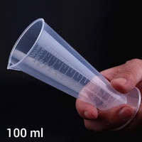 Gelas Takar Gelas Ukur 100ML Plastik Bening Transparan Measuring Cup Plastic Takaran Air Susu 100 ml Serbaguna