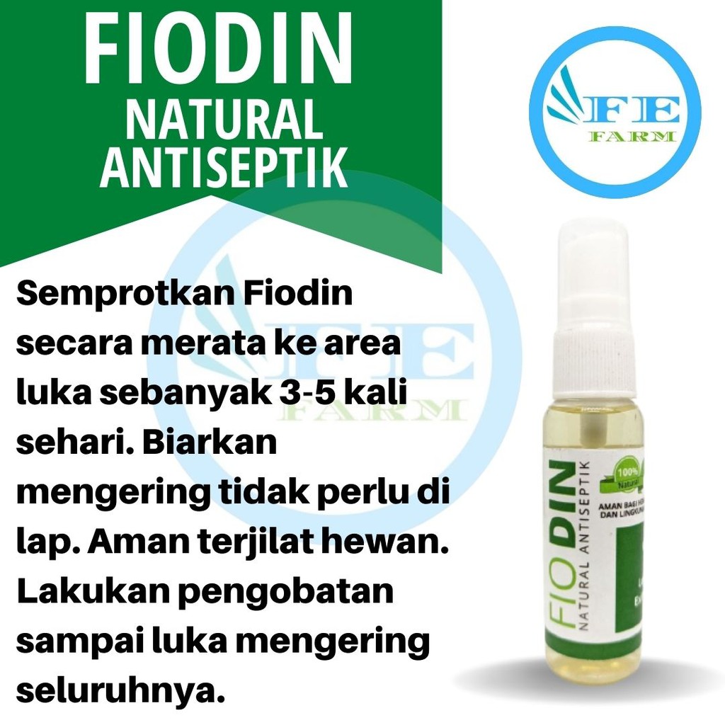 OBAT JAMUR SCABIES KUCING ANJING DEMODEX CAT DOG kelinci HERBAL FIODIN SPRAY 30ML FEFARM