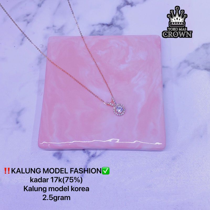TokoMasCrownLokasariKalung Set Liontin New RG Emas Asli