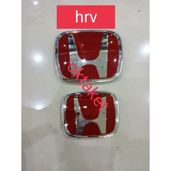 emblem / logo honda merah chrome depan belakang HRV ORI