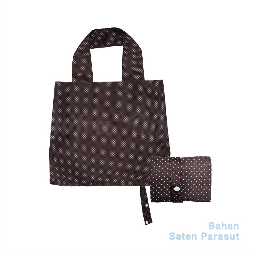 Shifra Tas Belanja Lipat Tote Bag Lipat Kancing Motif Salur