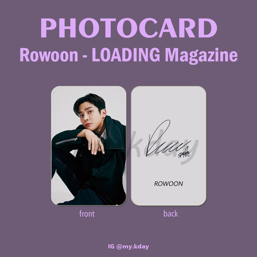 PC-0500, Unofficial Photocard Rowoon SF9 LOADING Magazine 2 sisi