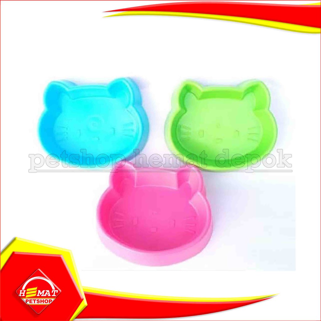 Tempat Makan hewan bentuk hello kitty Anjing Kucing pet bowl cat dog