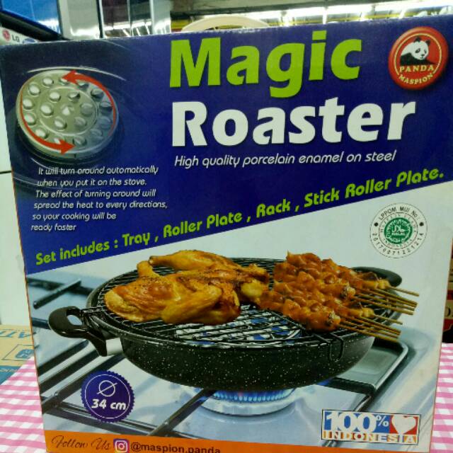 Megic roastart pangangan di atas kompor pangang sosis ,ayam