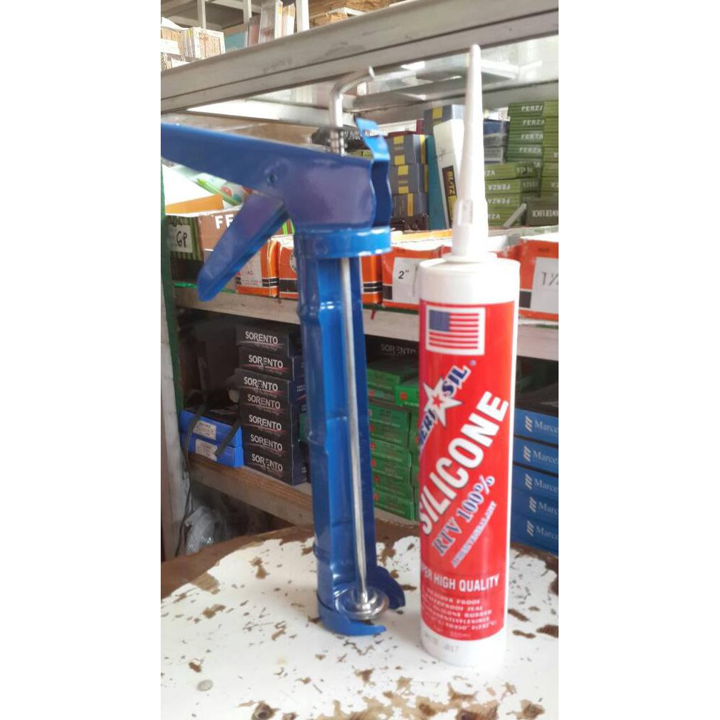 

DISKON SPECIAL Lem silicone silikon + tembakan 1 set / Lem silikon kaca siap pakai