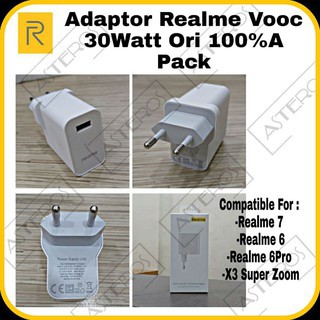 Adaptor Charger Realme 30W VOOC Original Ori Adapter Batok Kepala Cas Casan Universal 30 Watt