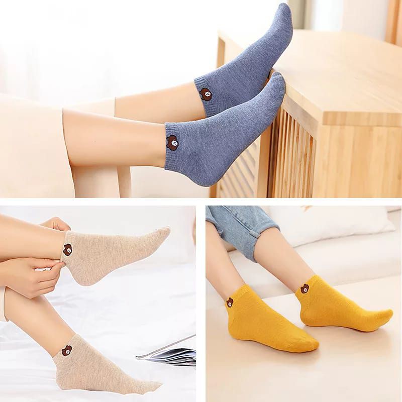 1 Pasang Kaus Kaki Motif Lucu / Kaos Kaki Bahan Halus dan Tebal Pendek Semata Kaki kk01