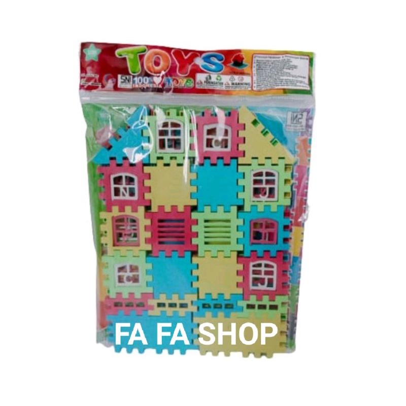 MAINAN EDUKASI ANAK PUZZLE RUMAH / MAINAN EDUKATIF PUZZLE RUMAH / MAINAN FUNNY BLOCKS RUMAH