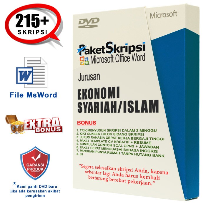 Kumpulan Skripsi Ekonomi Syariah/Islam SUDAH DALAM BENTUK FILE MICROSOFT WORD (Gampang dicopy paste)