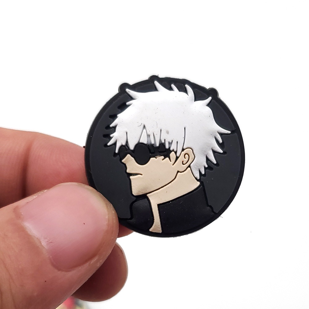 10pcs / set Gesper Sepatu Desain Jujutsu Kaisen jibbitz Untuk Dekorasi Taman Charm