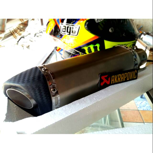 Knalpot Import Akrapovic Sandblast Titanium