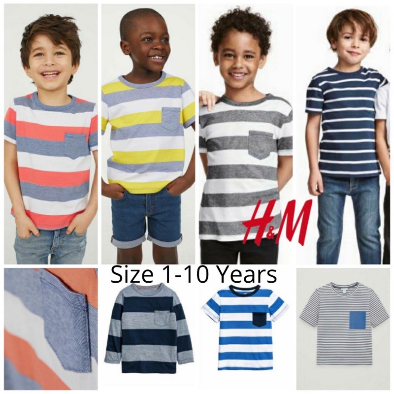 T-Shirt Kids H&M 100% Original. Kaos Anak Lengan Pendek & Panjang H&M. Kaos Branded