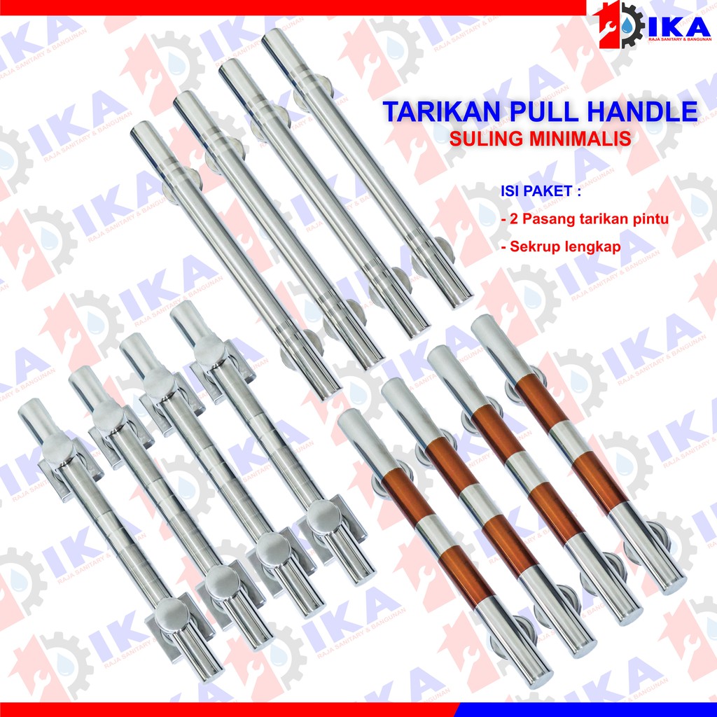 TARIKAN PINTU UTAMA KUPU TARUNG / PULL HANDLE STAINLES (MODEL SULING DOFF) 2 PASANG 4PCS