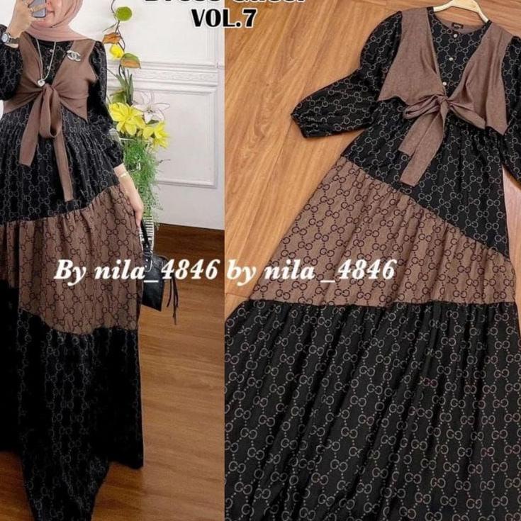 SALEE.. GAMIS VOXY KANCING FULL DEPAN/GAMIS VOXY DRESS VOXY TERBARU