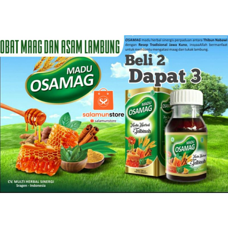 Madu Osamag Obat Maag dan Asam Lambung BELI 2 DAPAT 3 herbal alami Asli Original