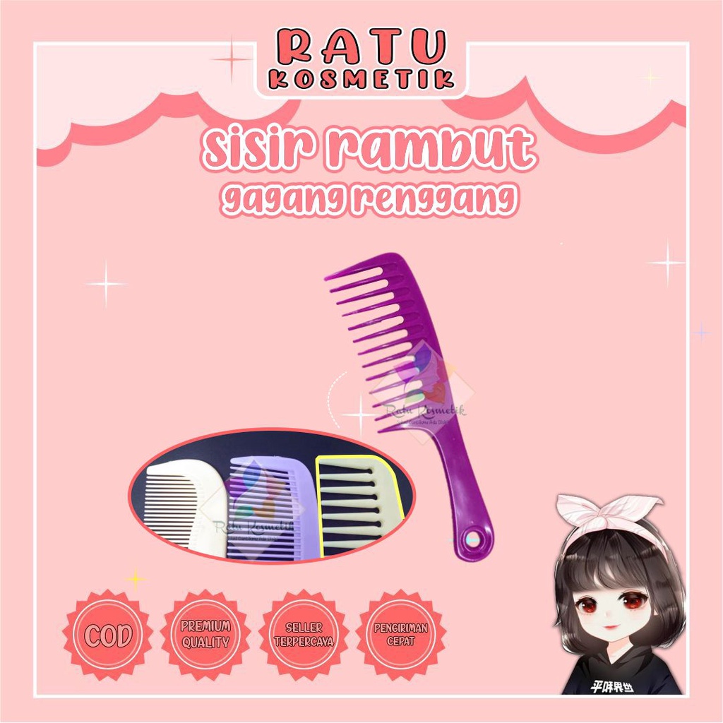 ❤ RATU ❤ Sisir Rambut Karakter Gagang Aishu Tebal | Renggang Sedang Rapat BTS | Sisir Semir | Sisir Keramas | Sisir Isi 2 | Sisir Lipat Besi | Sisir / Brush Volume | Sisir Isi 12 | Sisir Ion