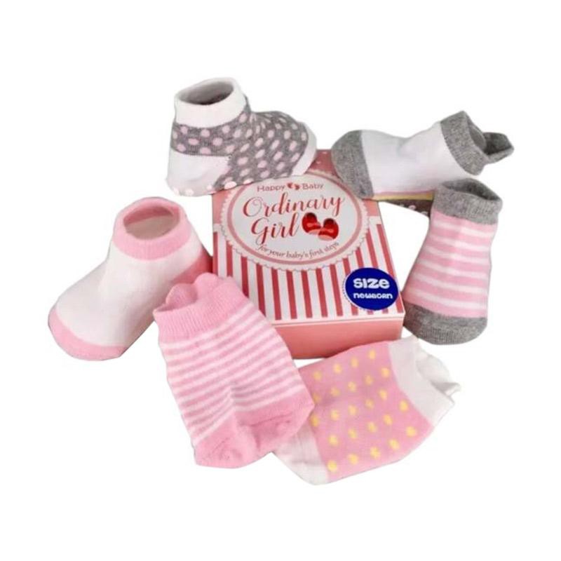 Happy Baby Ordinary Girl Newborn Socks - Kaos Kaki Bayi