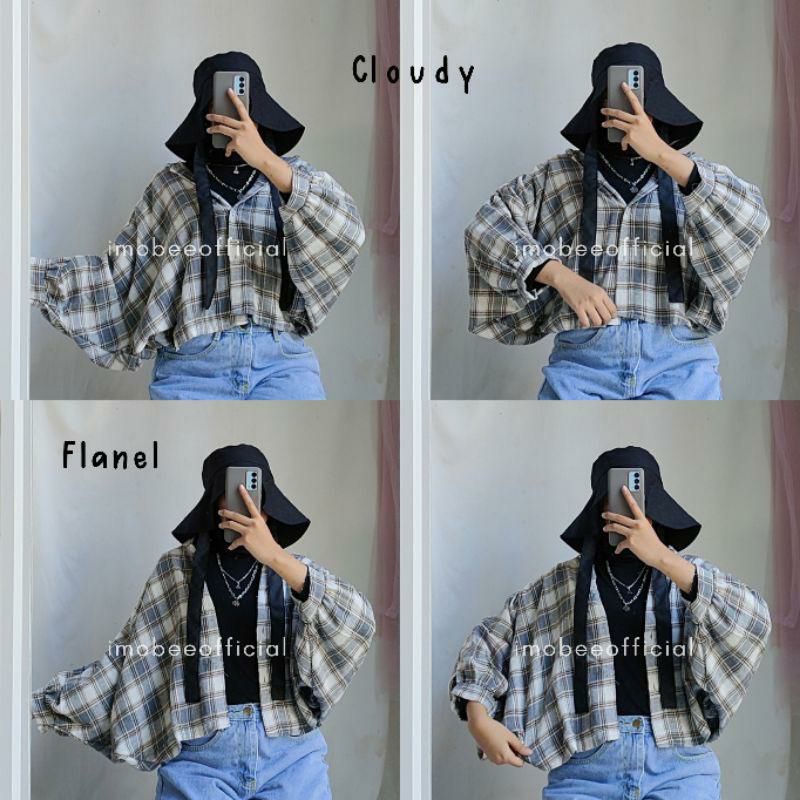 KEMEJA RUBY FLANEL BATWING OUTER || KEMEJA KOTAK WANITA OVERSIZE || ATASAN WANITA