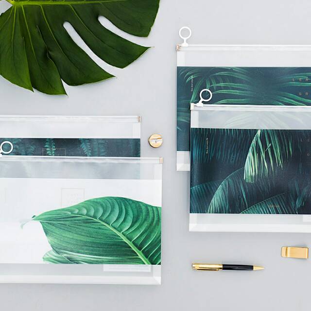 

Leaves of Grass Zipper File Folder