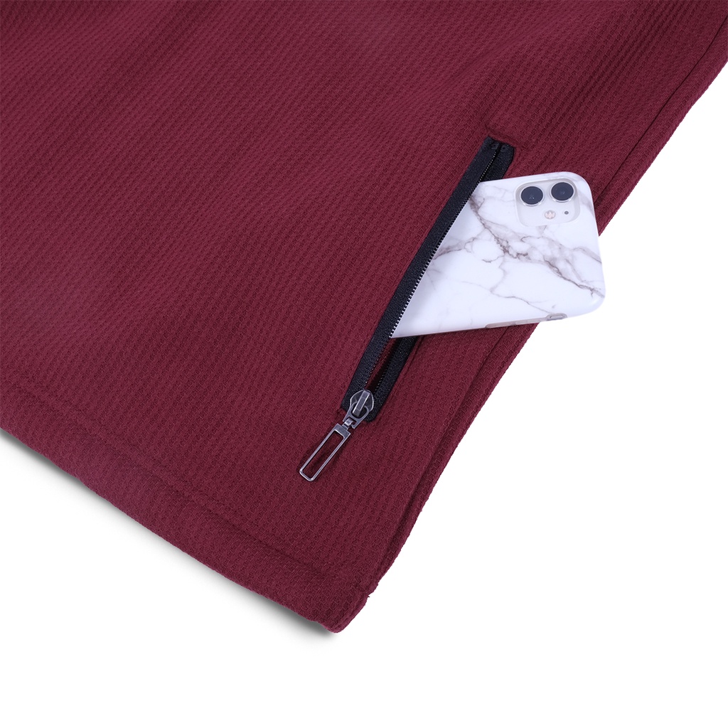Stussy Global Roots Half Zip Jacket Maroon