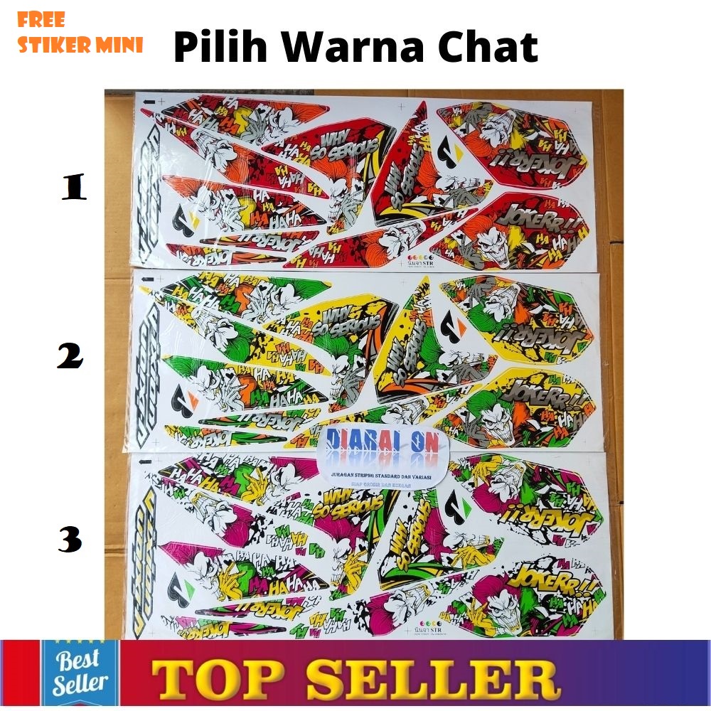 Striping Stiker Variasi Motor New Vixion Lightning - Vixion New NVL Joker Murah