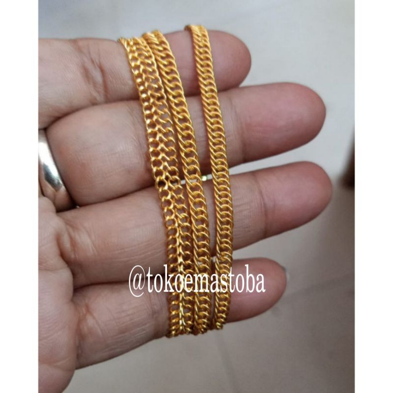 Gelang rante  emas toba emas balige emas london 24karat