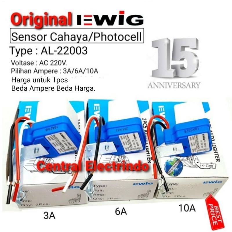 Photo Cell Sensor Cahaya 3A/6A/10A EWIG.