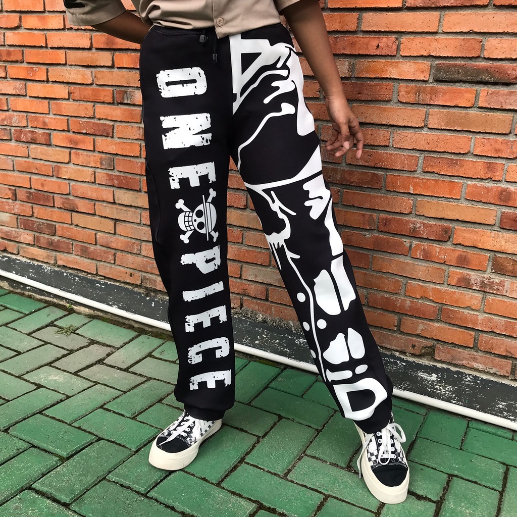 Celana Olahraga jogger Pants Onepiece Luffy Silhoutte Anime Manga Premium Unisex