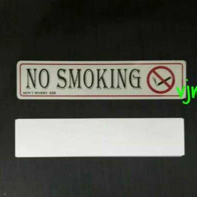 

Sign label acrylic no smoking 19,5 x4,5cm , papan nama akrilik