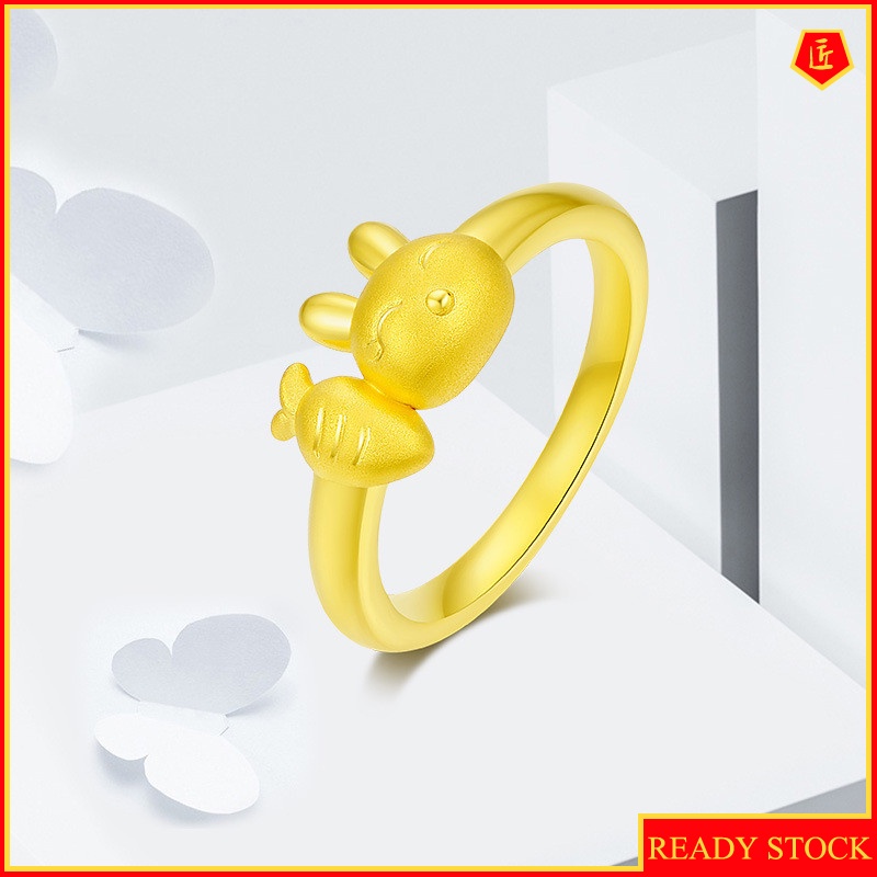 [Ready Stock]Cute Gold Bunny Ring