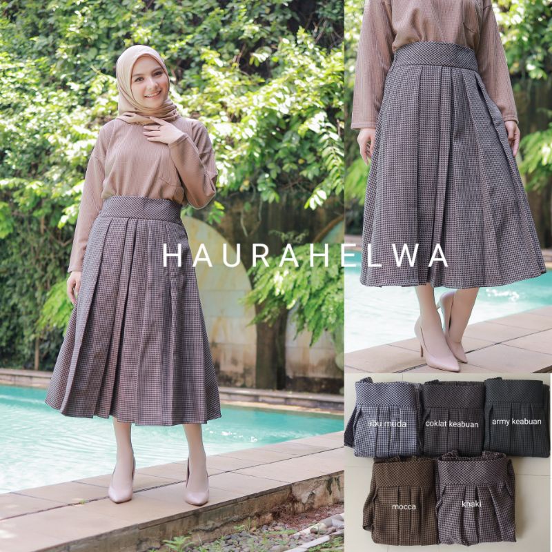 ROK MIDI 7/8 MOTIF HOUNDSTOOTH HAURAHELWA
