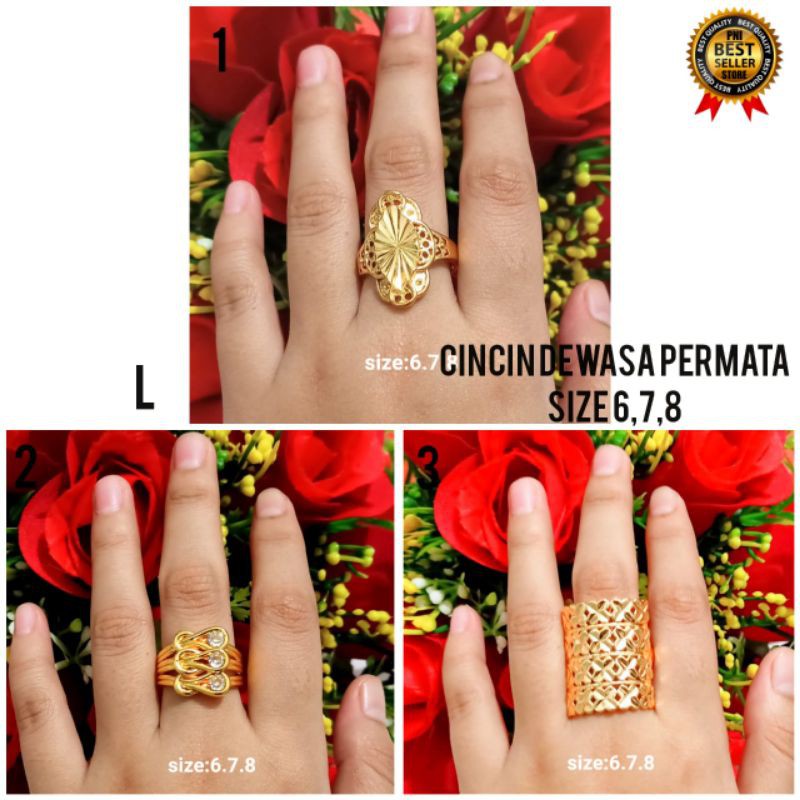 CINCIN XUPING DEWASA' TERBARU MOTIF PILIHAN LAPIS EMAS GOLD