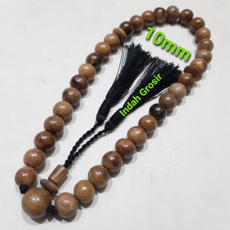 TASBIH KAYU GAHARU WANGI 33BUTIR 10MM 100% NATURAL