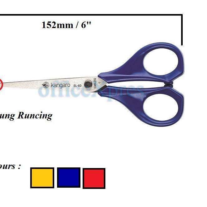 

PROMO 11.11 KODE-770 Gunting Kertas Sedang / Gunting Kertas 6 inch (15cm) / Scissors EL60 Kangaro