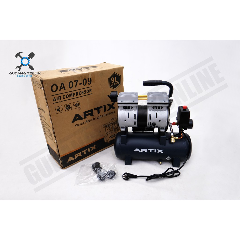 Kompresor Oilless 0 75 HP Artix OA 0709 / Silent Compressor Oiless Artix OA0709