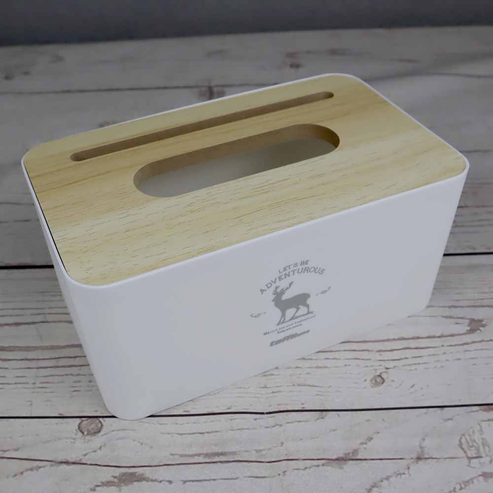 [PROMO] Kotak Tisu Kayu Estetik Box with Handphone Holder Murah - Putih / Tissue Box Tempat Tisu / Tempat Tissue Minimalis Tempat Tisu Kayu Aesthetic Bentuk Persegi Panjang Multifungsi Kotak Tisu Kayu Tissue Box dengan Holder / Kotak Tisu Kayu Tissue Box