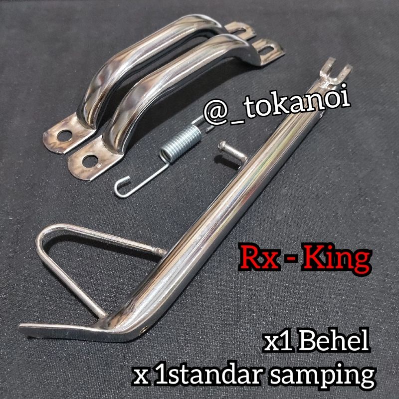 STANDAR SAMPING IMPORT RX-KING CHROME RING 18+behel jok crome variasi