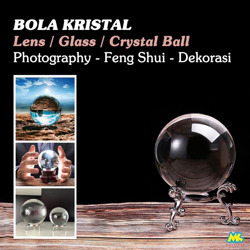 Bola Kristal Bening / crystal ball diameter 6cm 7cm