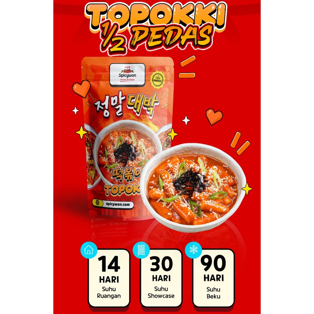 

Spicywon Topokki 1/2 Pedas