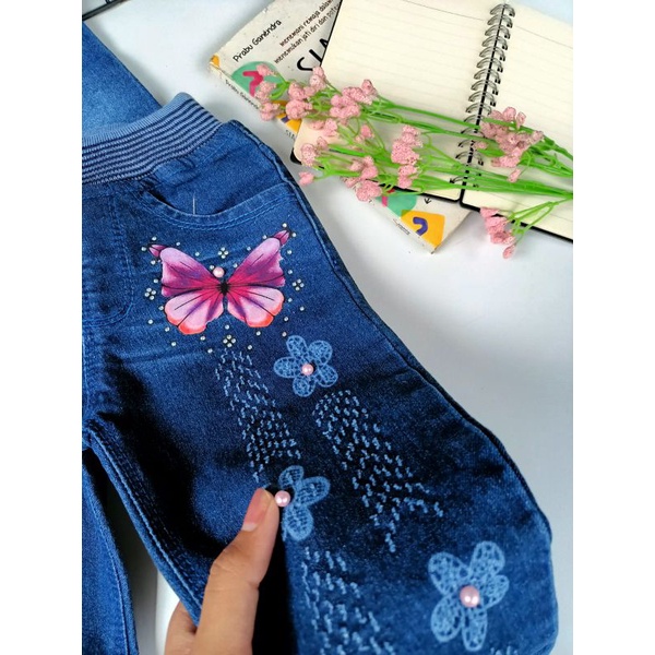 jeans anak mutiara kupu