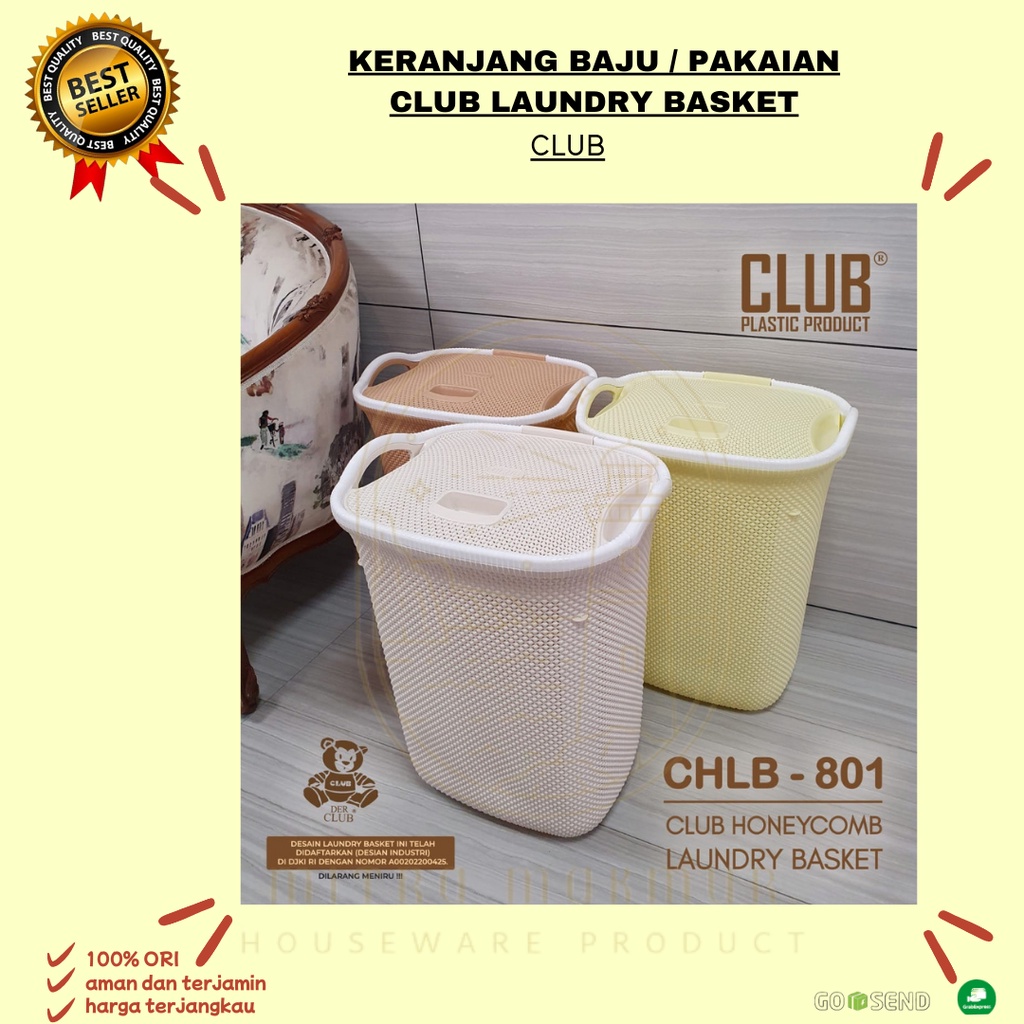 NEW!! Keranjang Laundry/ Keranjang Baju Kotor/Club Keranjang Honeycomb Laundry Basket (CHLB-801)