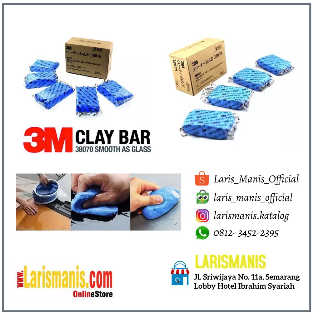 Clay Bar 3M Car Cleaning Pembersih Mobil Sabun Debu Mobil